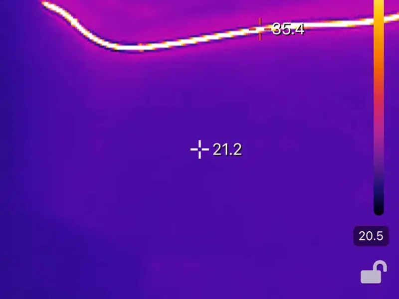 Thermal scan for hidden water leak