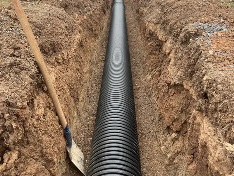 Large stormwater pipe installation